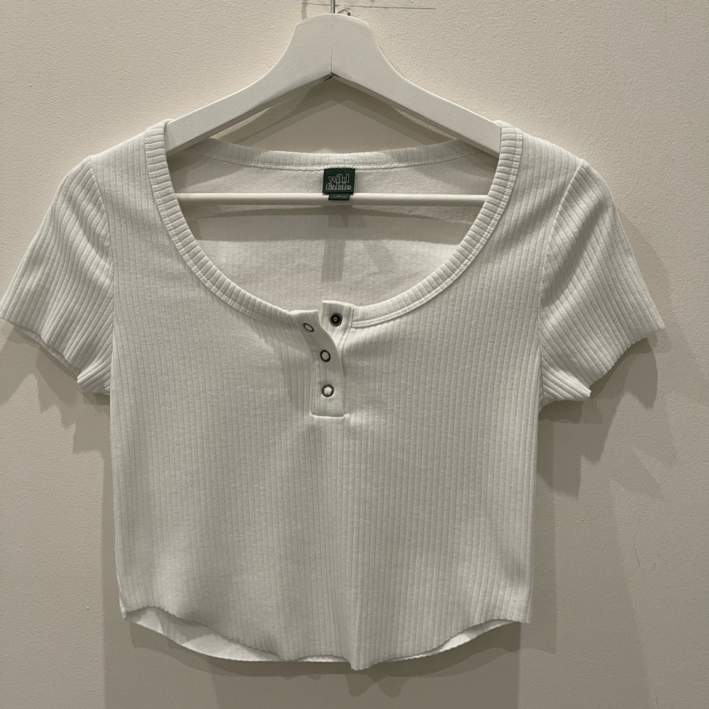 Small white crop top from wild fable
